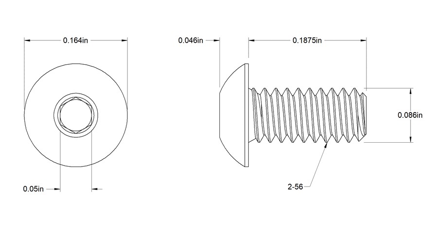 Brightvision 2-56 screws