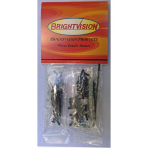 40 Short Length 1-72 Hex-Drive Button-Head Screw-In Rivets – For Model Restorations (Scale 1:64)