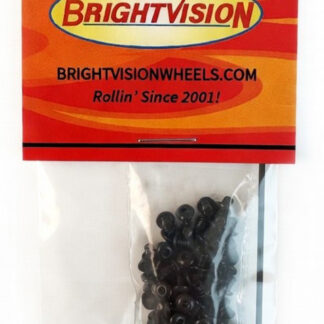 100 Black Alloy Steel 2-56 Hex-Drive Button-Head Screw-In Rivets For Customs - Short 1/8" Length